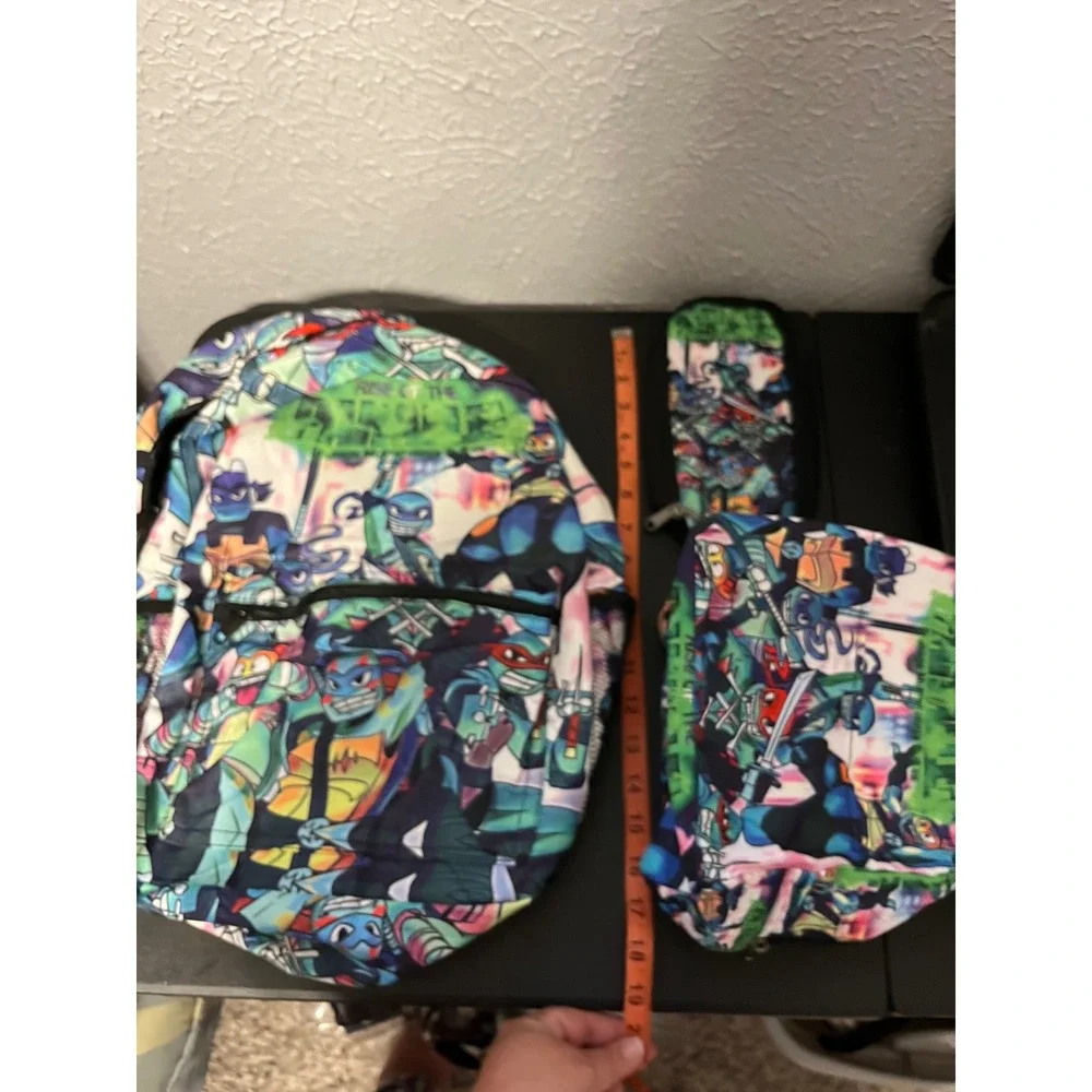 Rise of the Teenage Mutant Ninja Turtles 3pc Backpack Lunch Bag Pencil Case Set